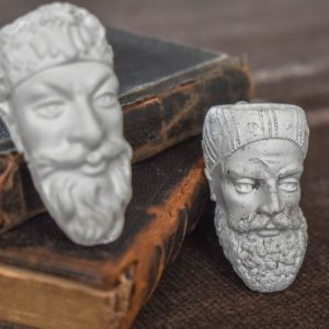 Vintage Antique 19th Century French Portrait Pipe Bowls with Faces Bearded Men Pipe Museum of Amsterdam Curiosities Barber Shop