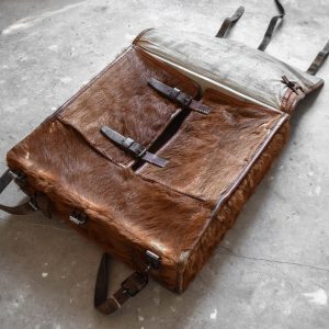 il_794xN.2915721147_600a Vintage Antique 1942' WWII Swiss Army Issued Cowhide Leather Mountaineers Rucksack Haaraffe Affe Tornister Backpack Chrismas Gift