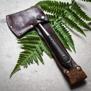 Vintage 50's German Hatchet Ax Hammer Pioneers Boy Scout Multitool with Leather Sheath Cabin Lodge Hiking Camping Bushcraft Steel Wood