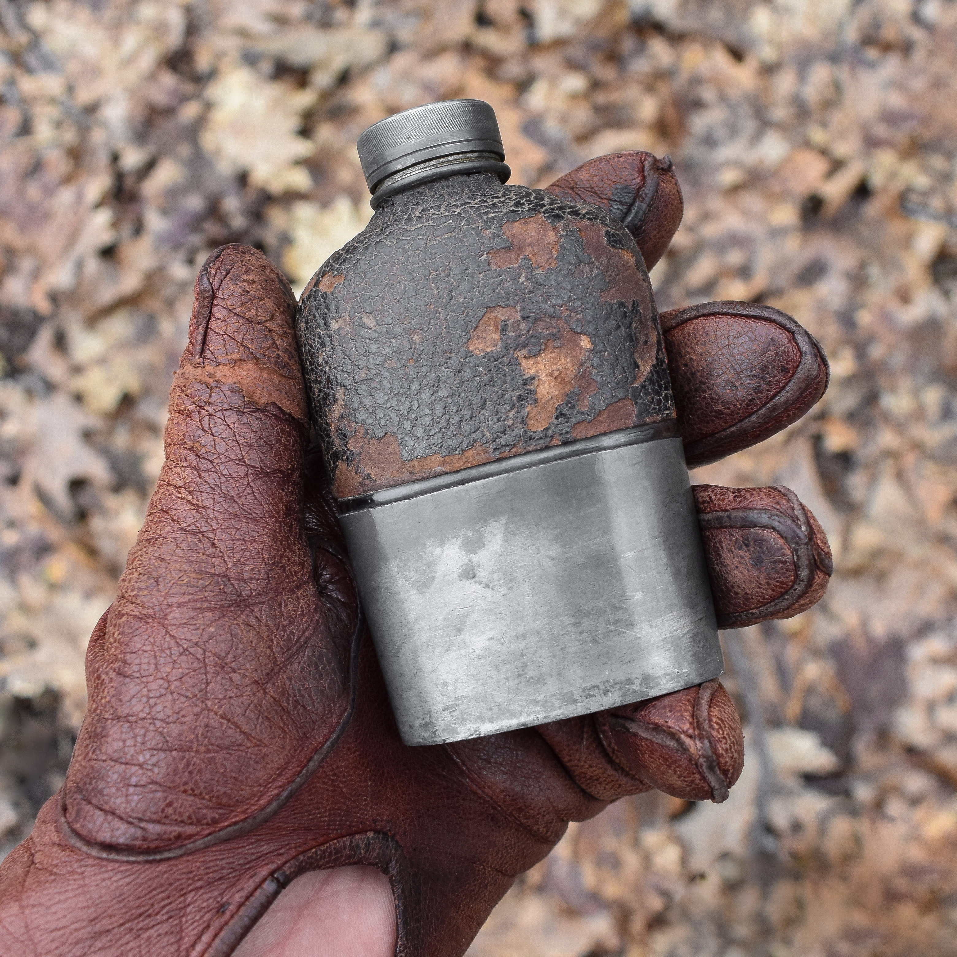 antique-vintage-20s-1920s-hip-flask Antique Vintage 20s British Hip Flask Canteen Bottle Flacon Field Gear Hunting Hiking Bushcraft Leather Mens Gift Decor