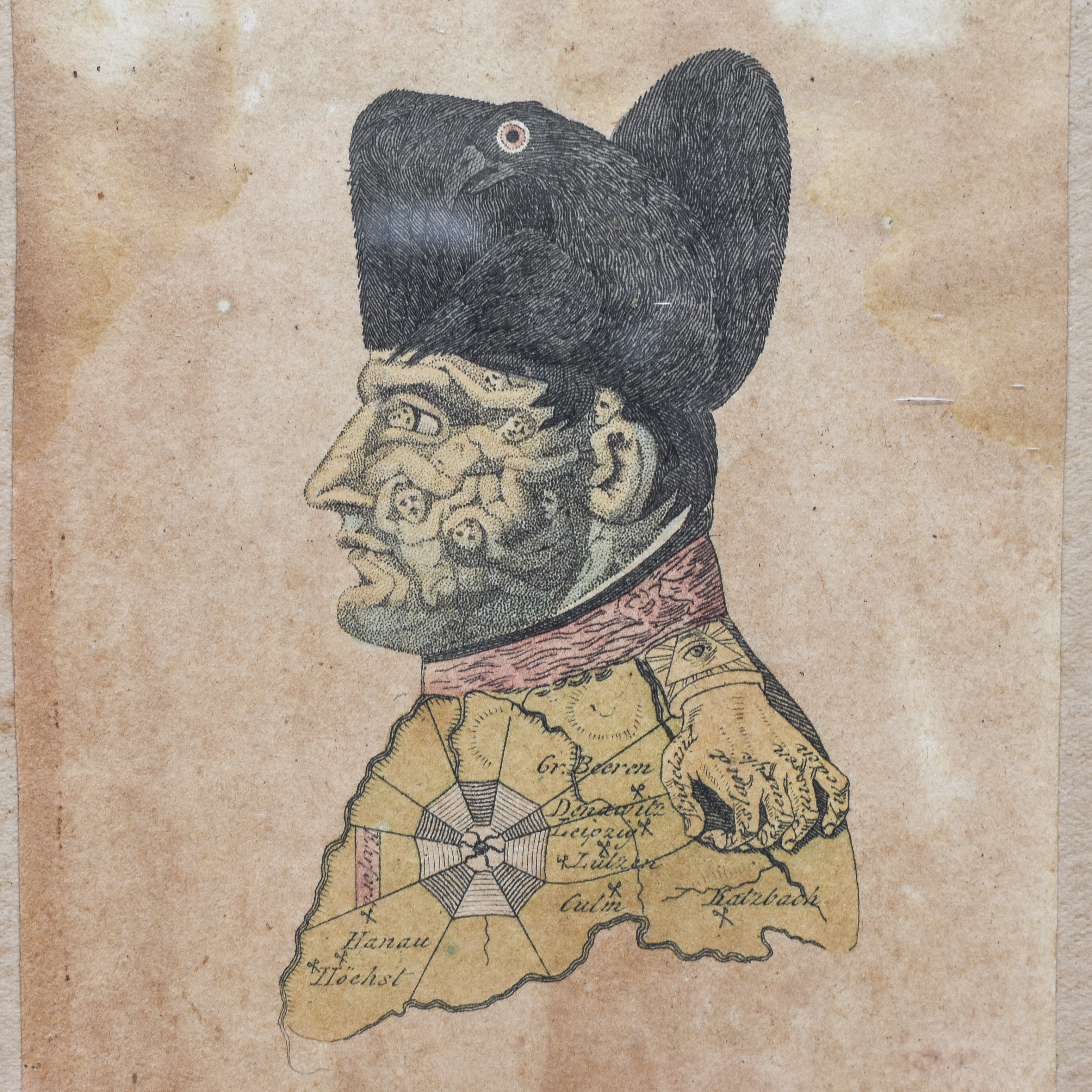 antique-vintage-19th-century-1800s-caricature-print-napoleon-dutch-maaskamp-decor-frame-curiosity-waterloo (5)