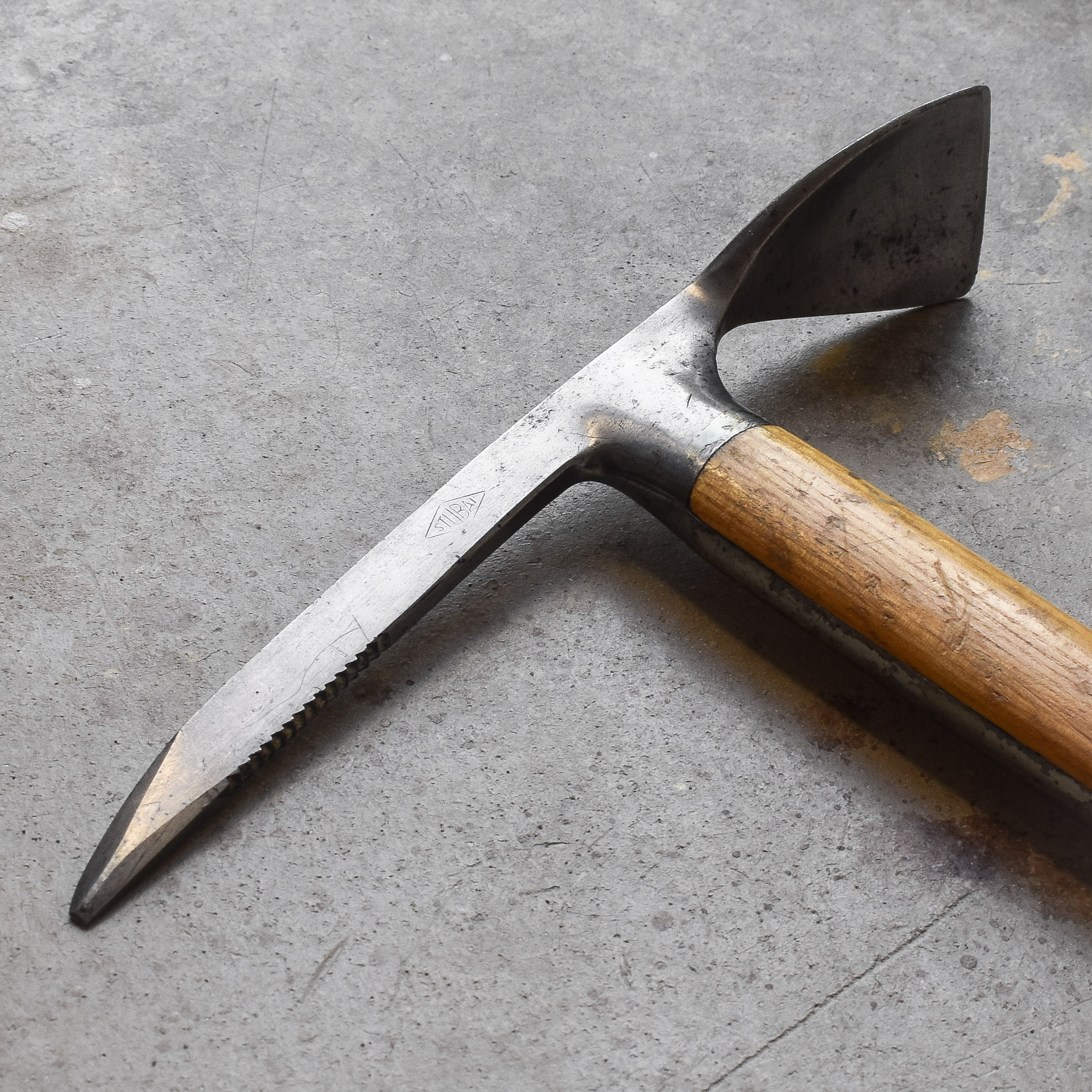Vintage 50s 1950s Austria Stubai Climbing Ice Axe Ax Glacier Mountain Mountaineering Gear Lodge Cabin Decor Alps