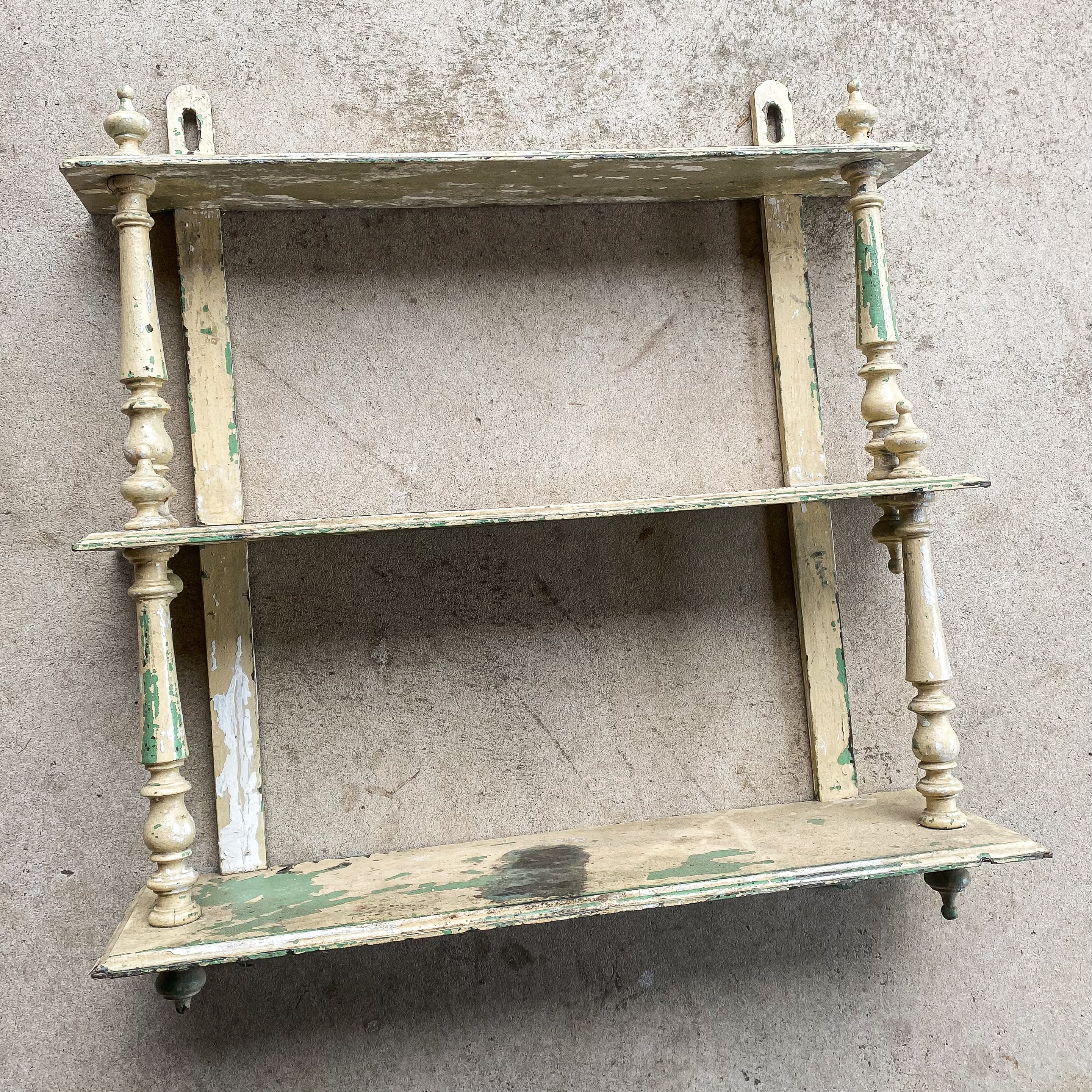 Antique Vintage Brocante Early 1900s Wall Rack Shelves Patina Home Decor Gift Victorian