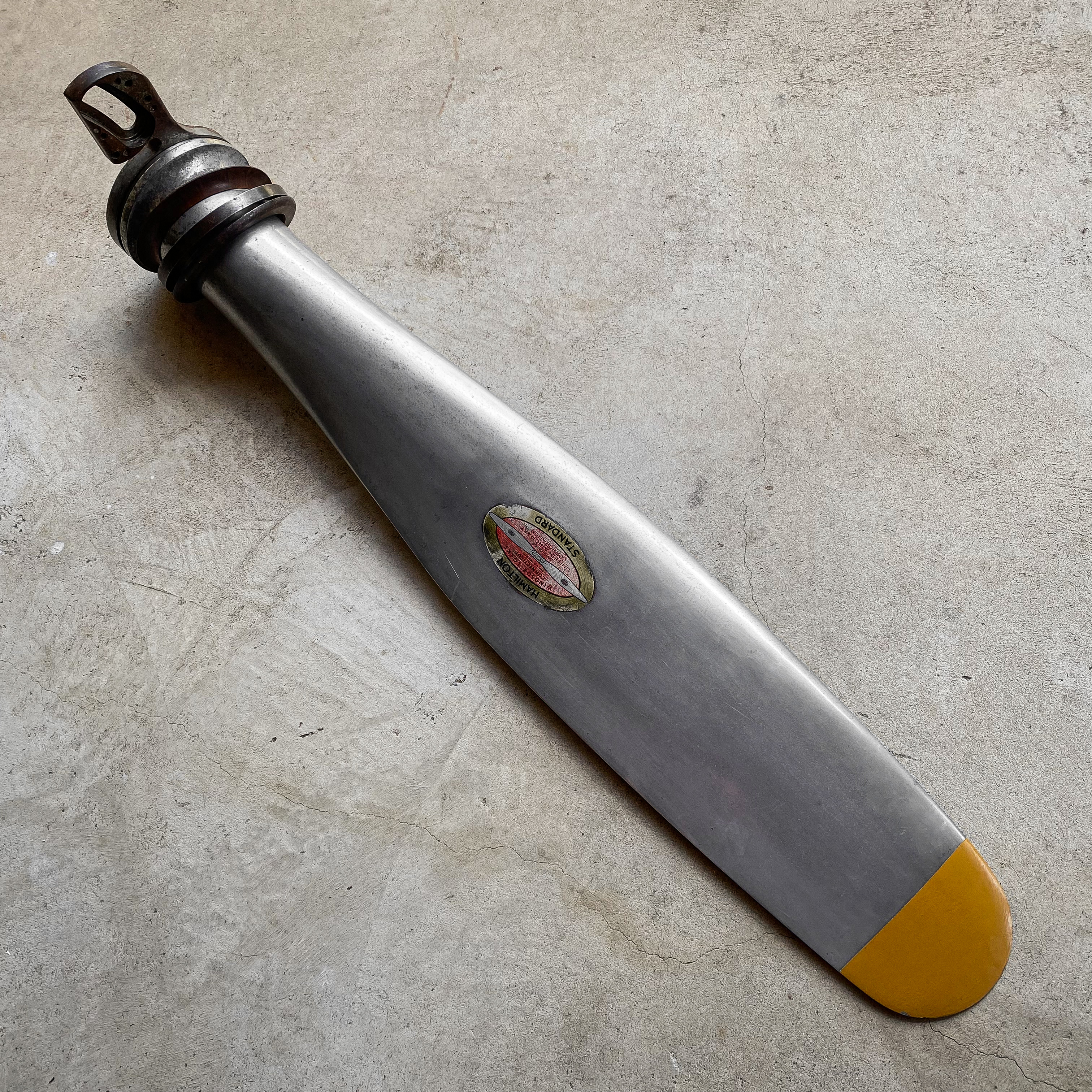 Vintage Old 1940s 40s WWII American Hamilton Standard Aluminium Airplane Propeller Blade Aircraft Military Militaria Aviation Decor Collection