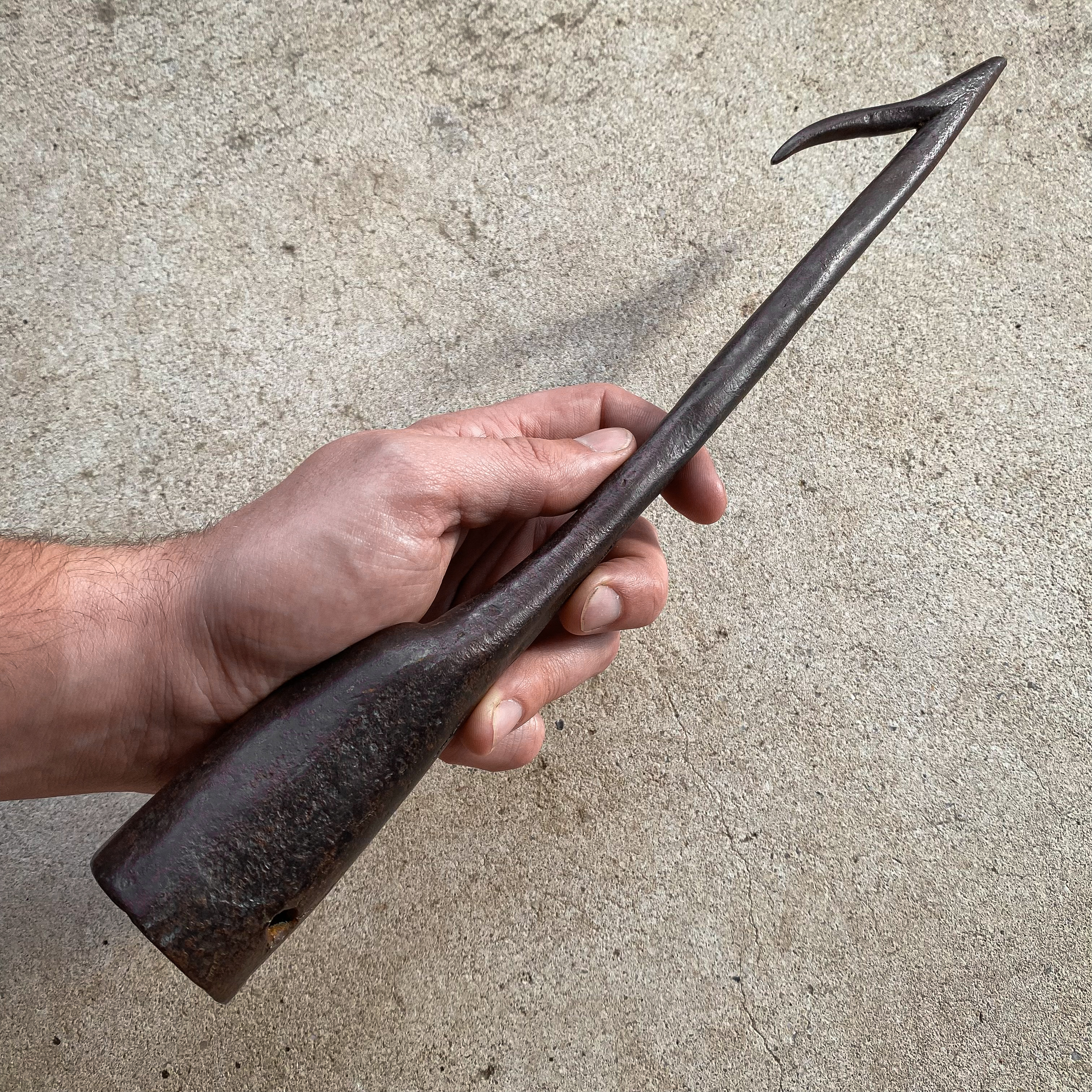 antique-vintage-19th-century-1800s-hand-forged-wrought-steel-harpoon-spear-curiosity-curiosities-decor-collection-gift-roots-revived-whaling-seal-fishing (1) Antique Vintage 19th Century 1800s Whaling Whale Hand Wrought Forged Iron Harpoon Tool Speer Curiosity Oddity Collection Decor