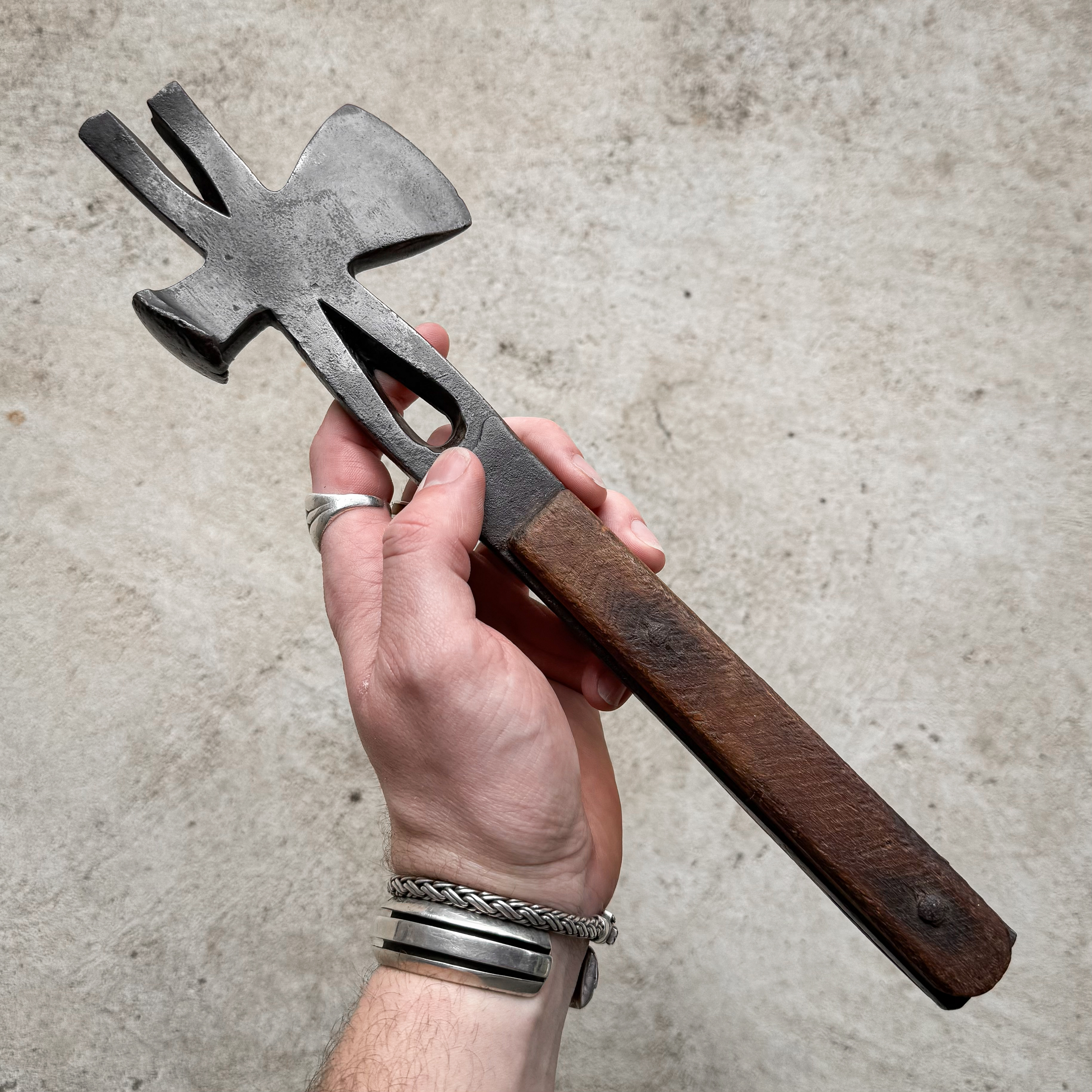 Vintage 1950s 50s German Multitool Tool Hatchet Hammer Bushcraft Hiking Gear Collection Gift Forged Steel