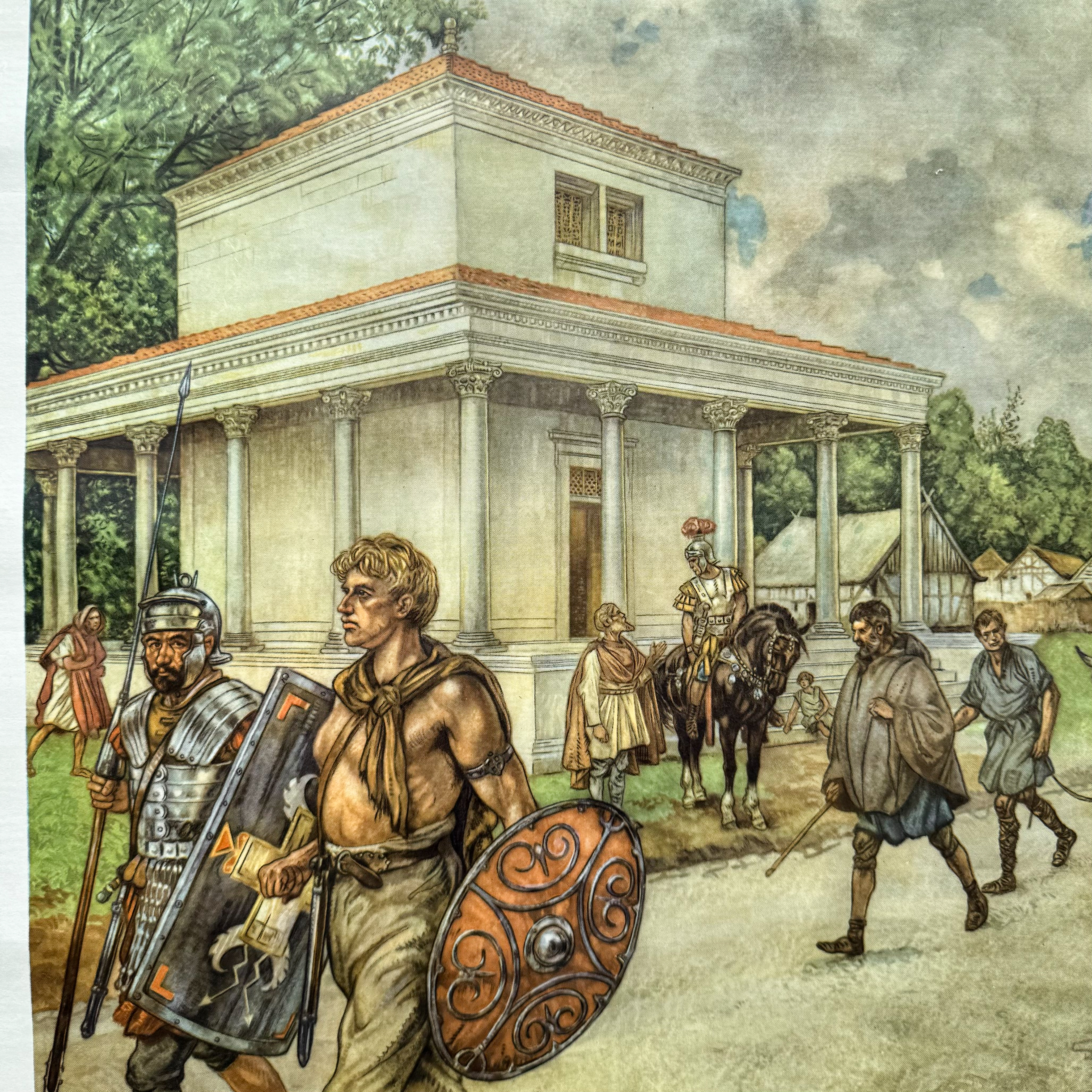 vintage-60s-1960s-dutch-history-school-chart-poster-wall-decor-gift-romans-roman-town (5)